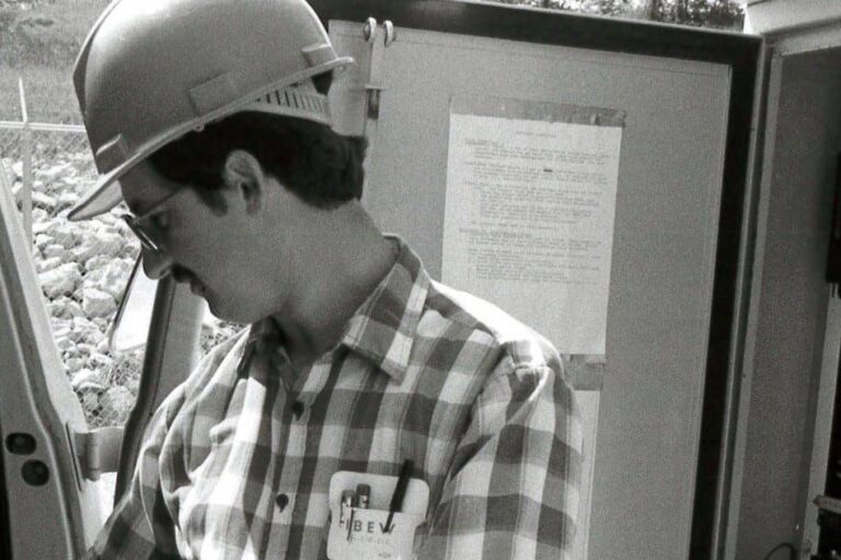 Donnie Eslinger at work in the 1980s.